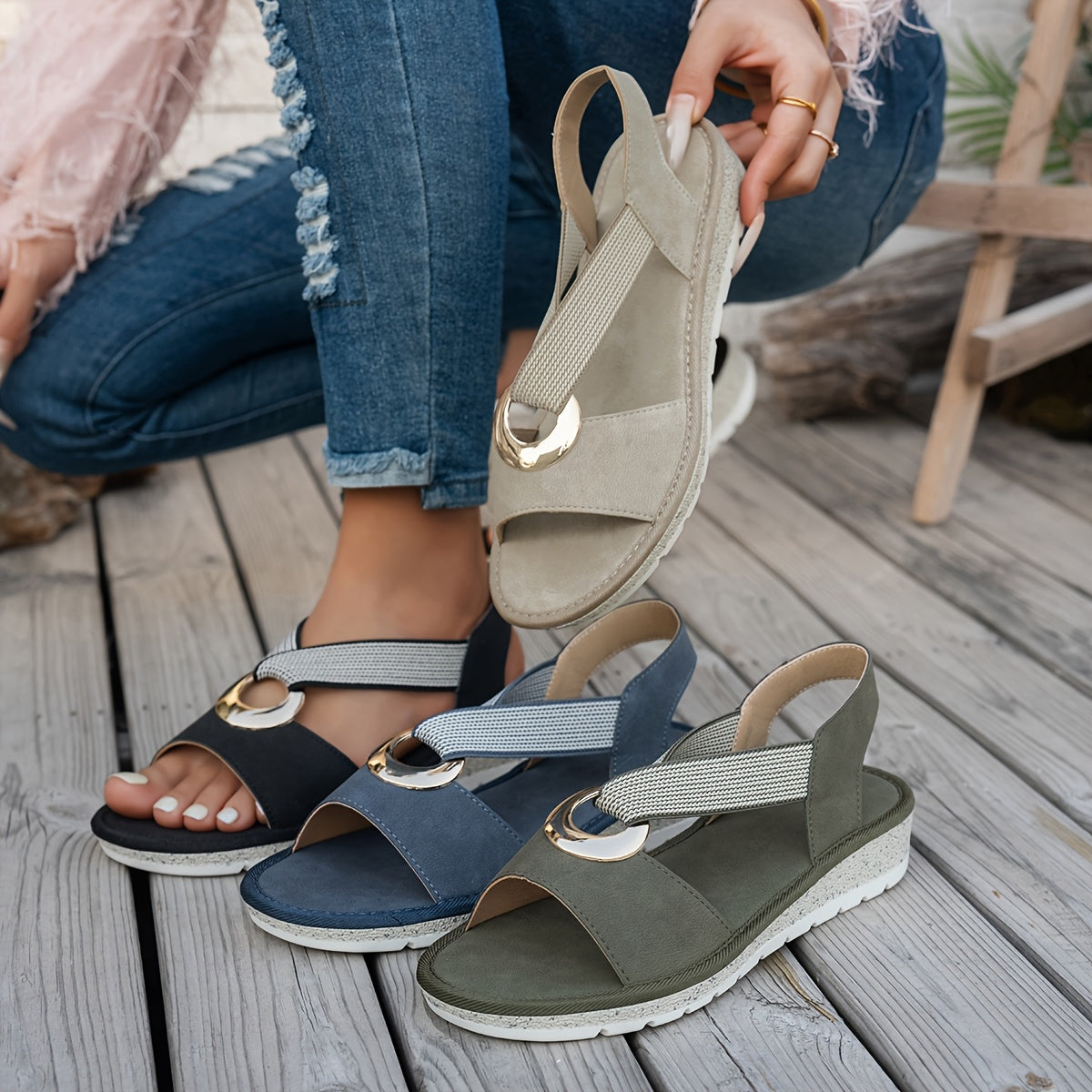 Casual Versatile Leather Sandals