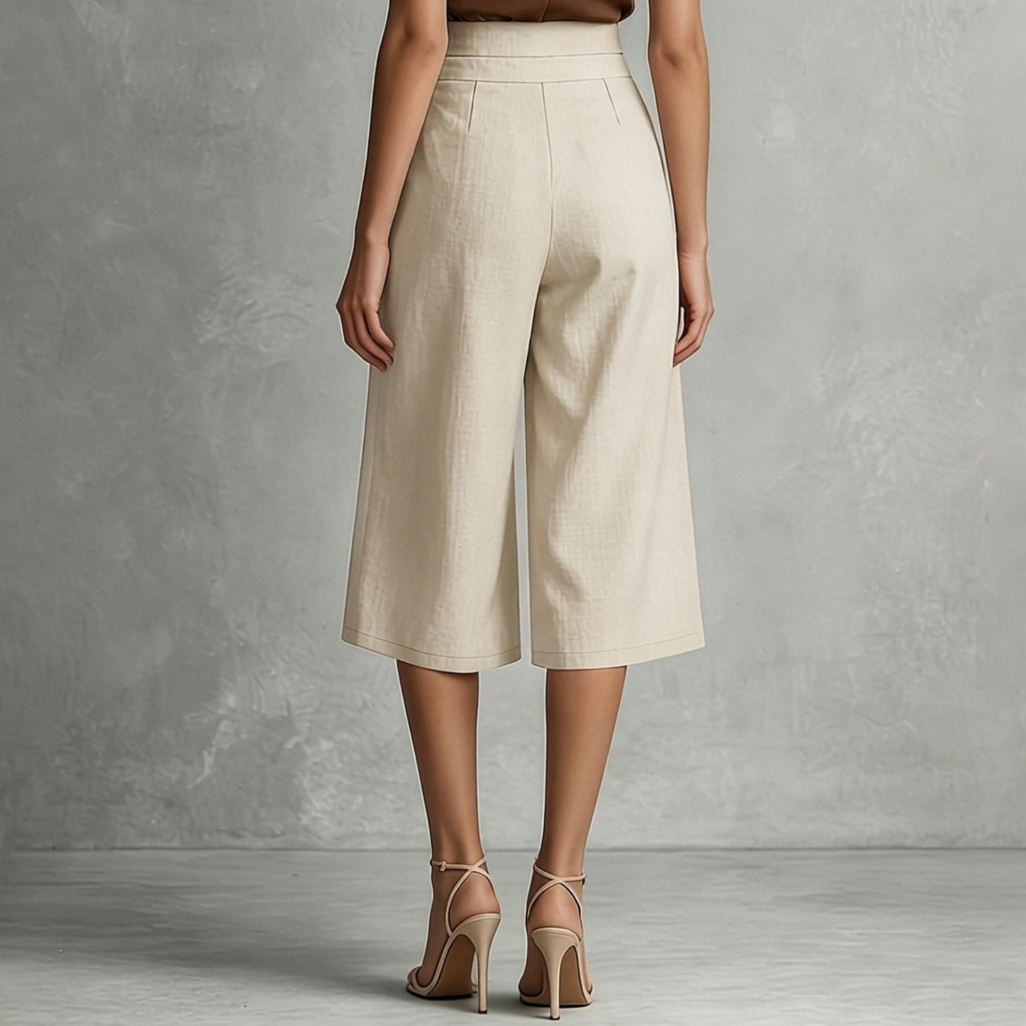 High Waist Cropped Summer Pants