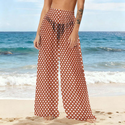 Sheer Polka Dot Beach Cover-Up Pants