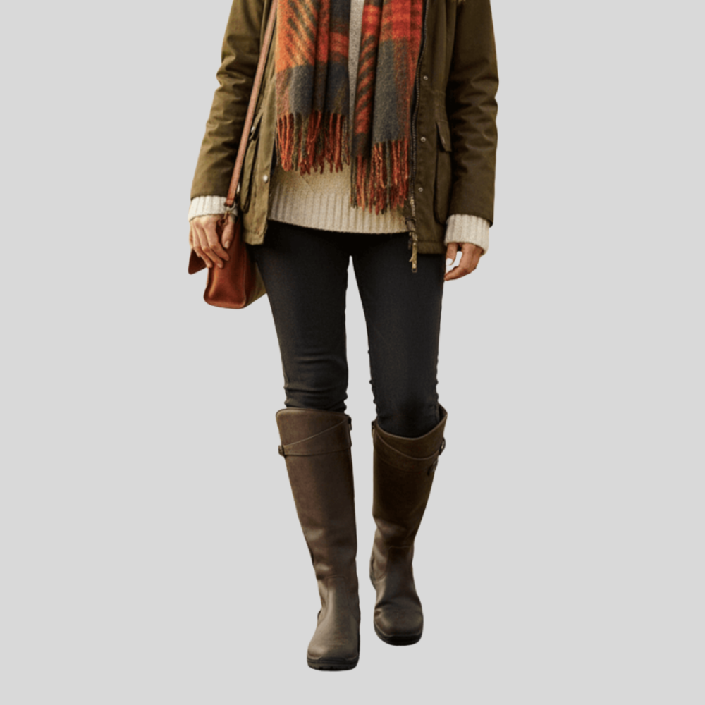 Women Knee High Boots Durable Grip Waterproof Casual Outdoor Footwear