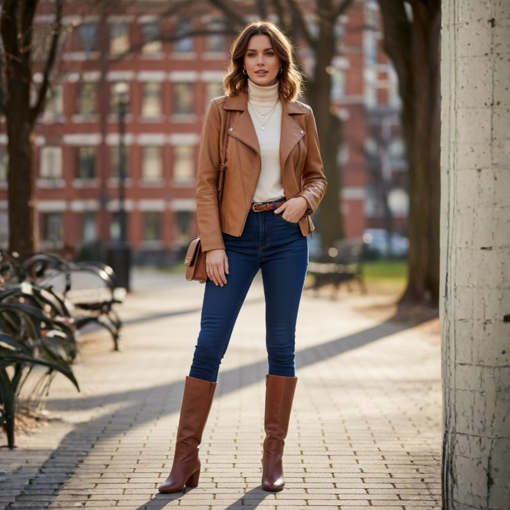 Women Jacket Asymmetrical Zip V Collar Casual Outerwear