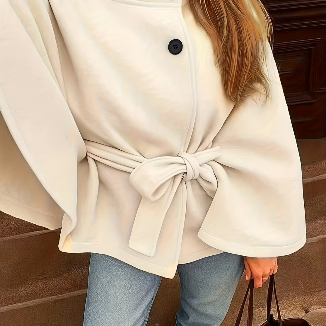 Jacke im Cape-Stil mit Gürtel