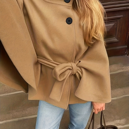 Jacke im Cape-Stil mit Gürtel