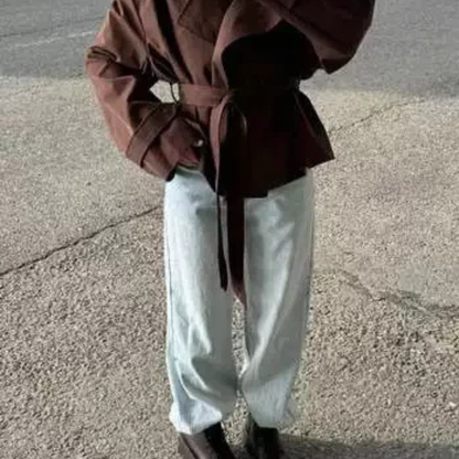 Oversized Belted Trench Jacket