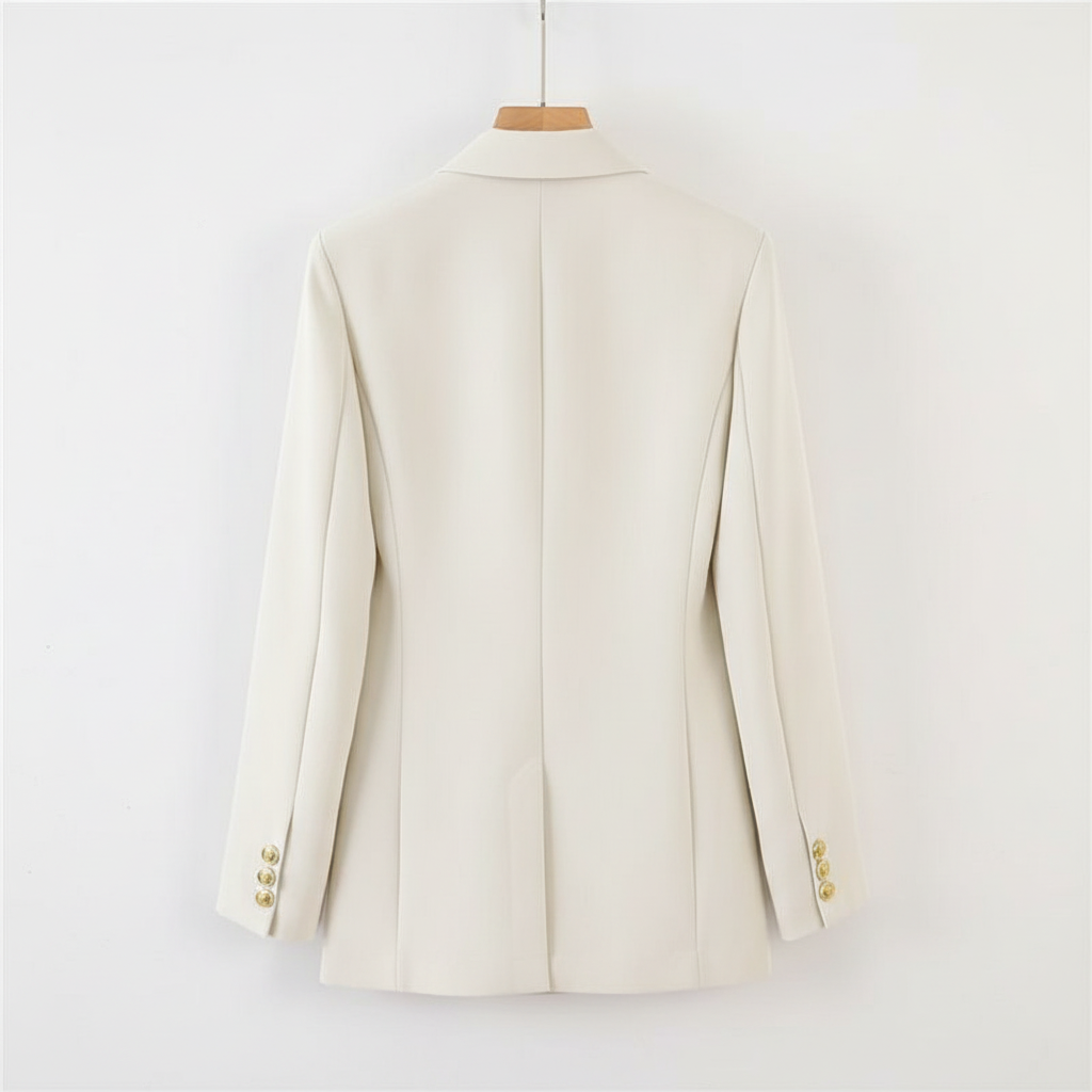 Graceful Double-Breasted Blazer for Effortless Professional Elegance