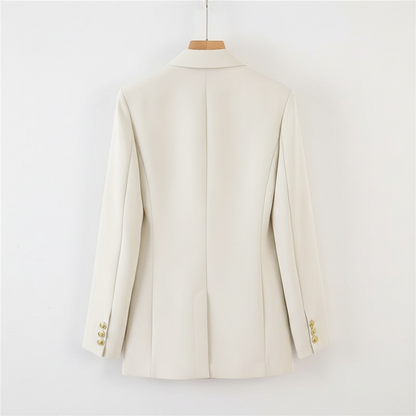 Graceful Double-Breasted Blazer for Effortless Professional Elegance