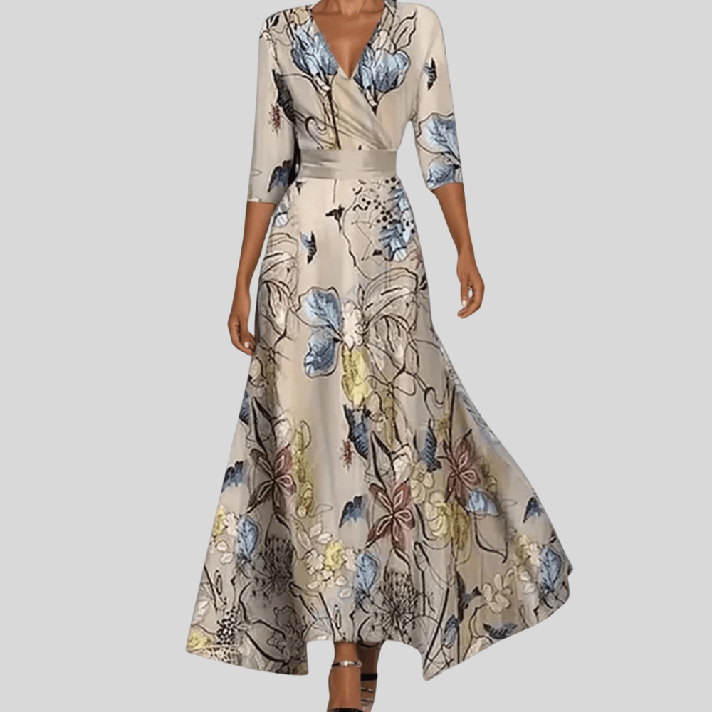 Women Floral Summer Dress A Line Flowing Casual Party Outfit
