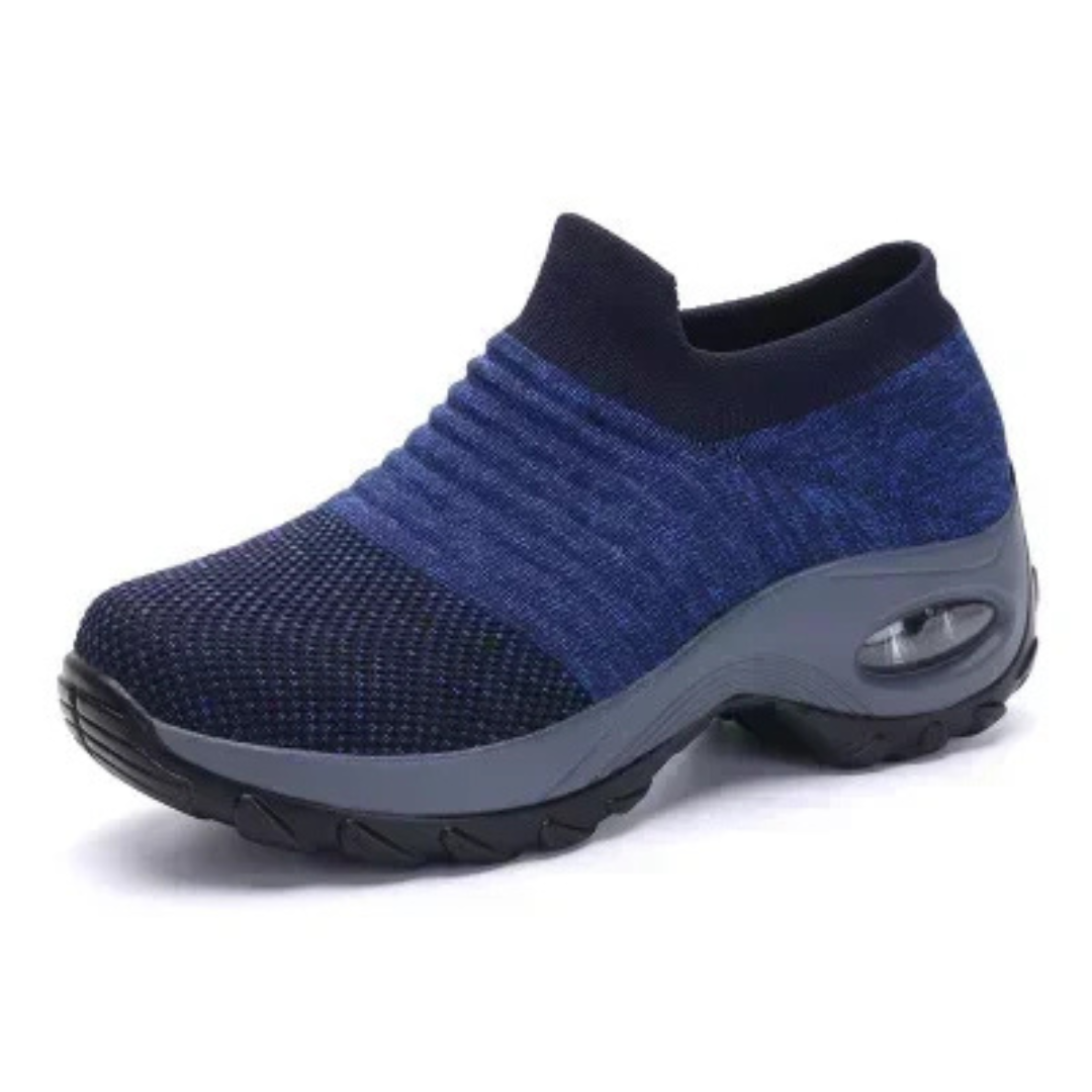 Atmungsaktive Strick-Plateau-Slipper