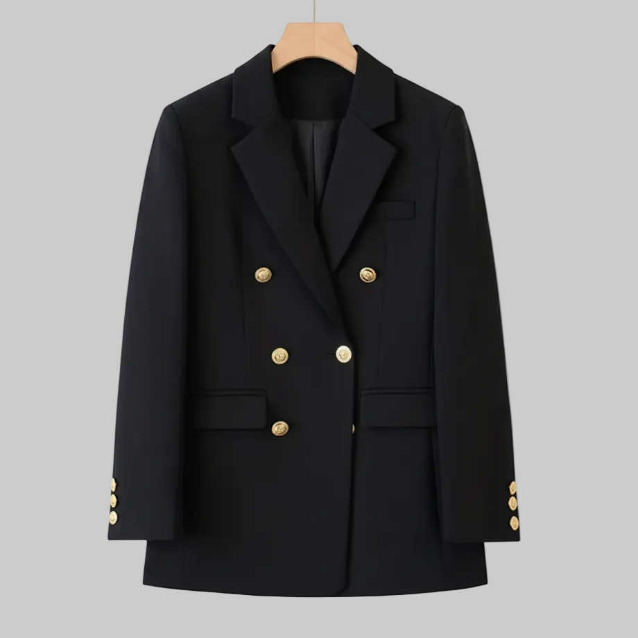Graceful Double-Breasted Blazer for Effortless Professional Elegance