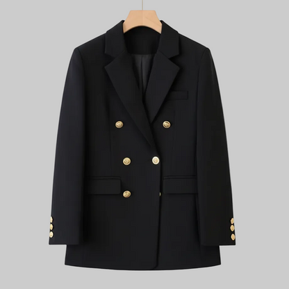 Graceful Double-Breasted Blazer for Effortless Professional Elegance