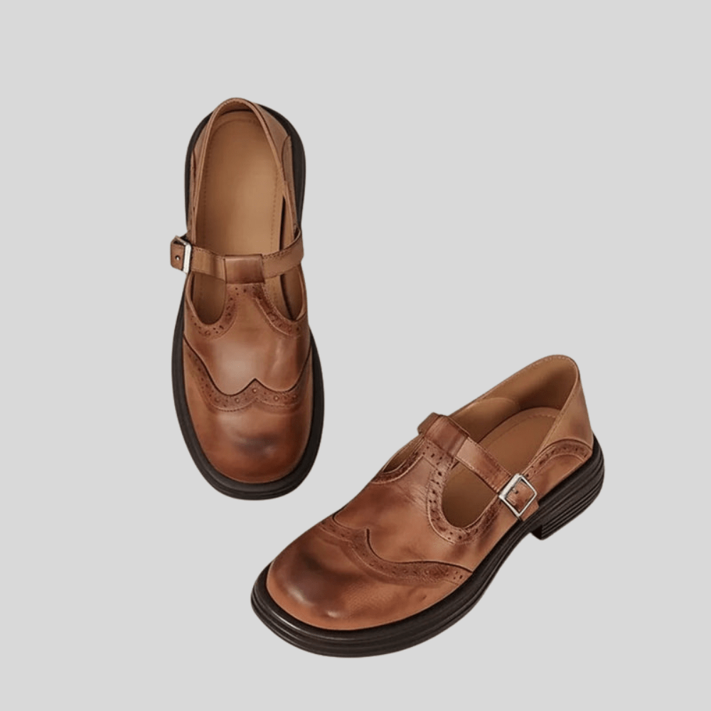 Vintage Mary Jane Shoes with Adjustable Strap