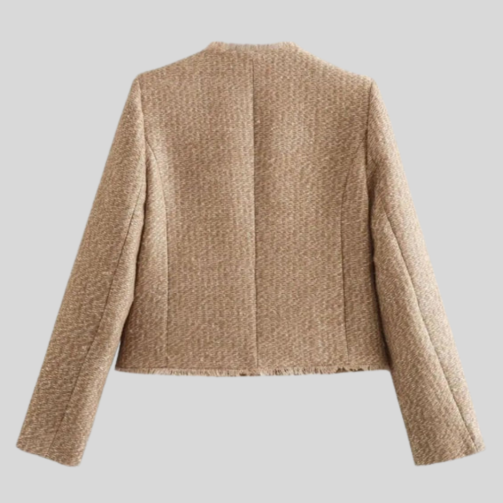 Women's Cropped Tailored Blazer Smart Casual Jacket