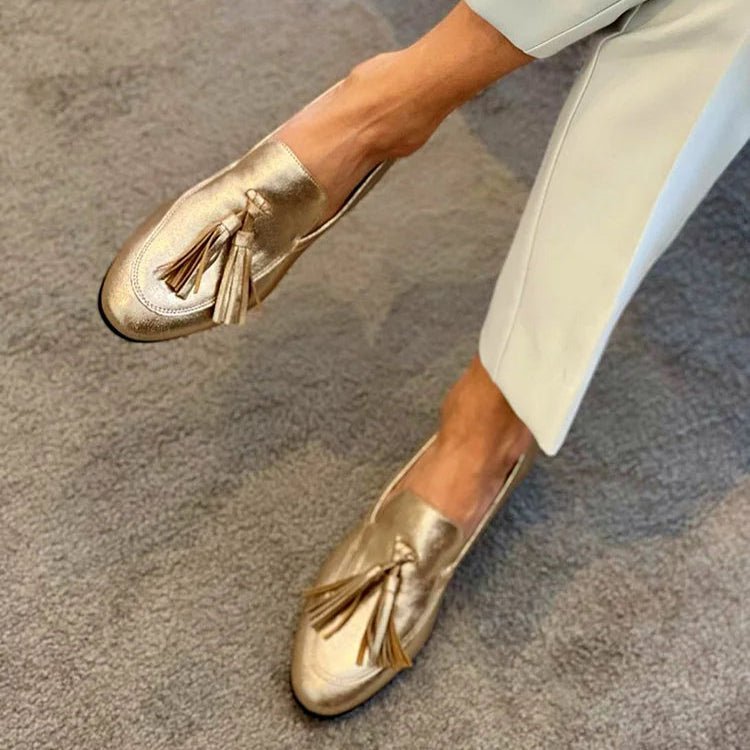 Women Elegant Tassel Detail Statement Moccasin Loafers