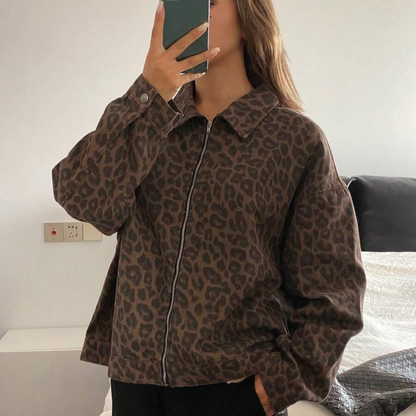 Camo Print Oversized Jacket