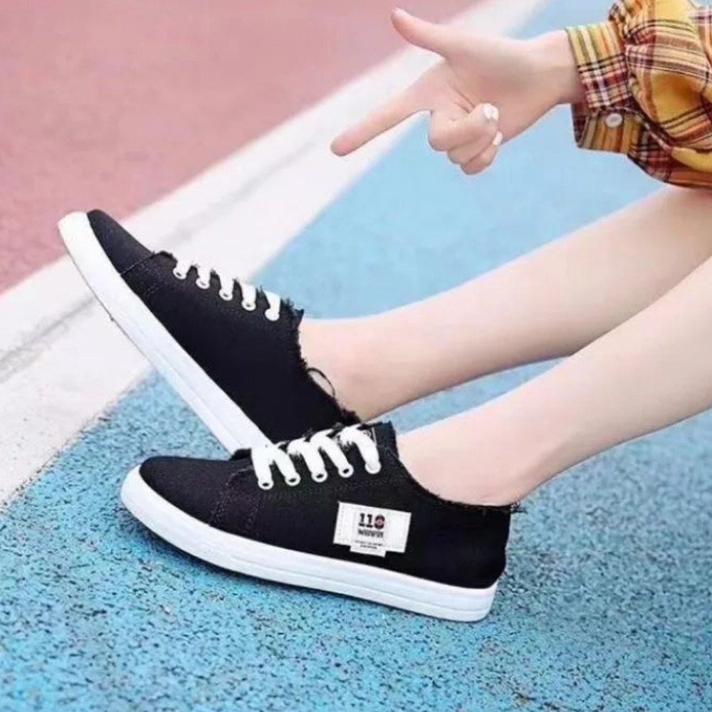 Lässige Denim Schnürsneaker