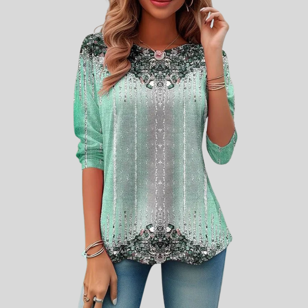 Women's Loose Fit Three Quarter Sleeve Party Blouse