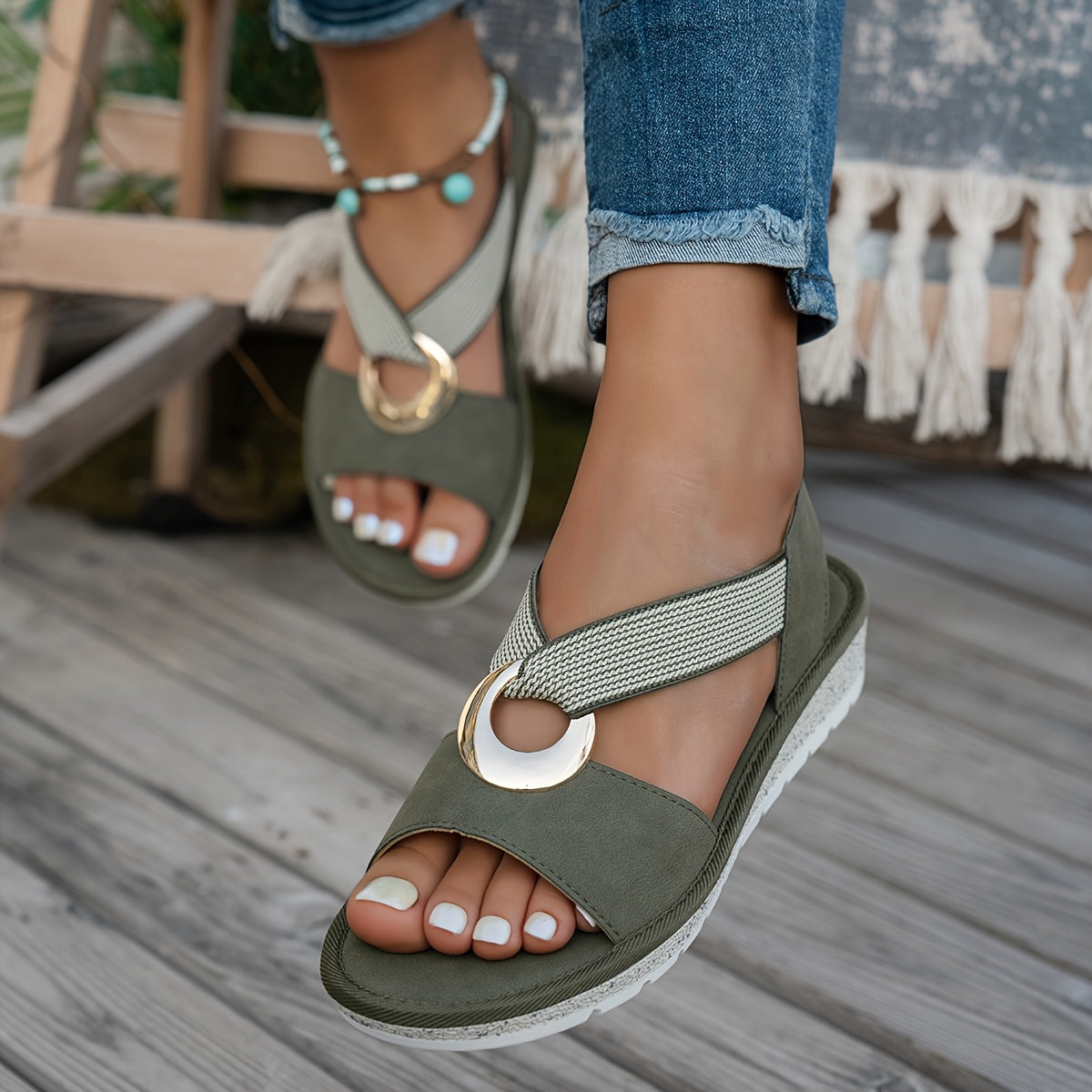 Casual Versatile Leather Sandals