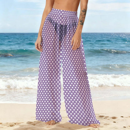 Sheer Polka Dot Beach Cover-Up Pants