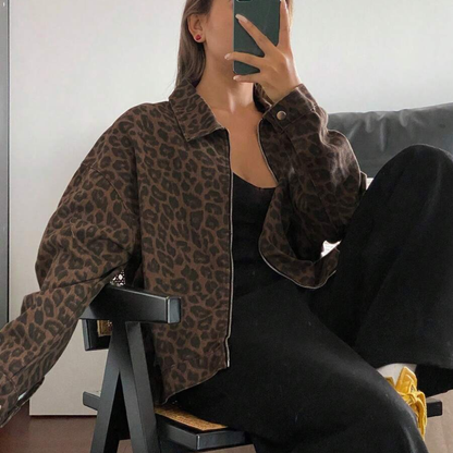 Camo Print Oversized Jacket