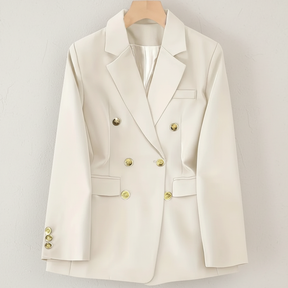Graceful Double-Breasted Blazer for Effortless Professional Elegance