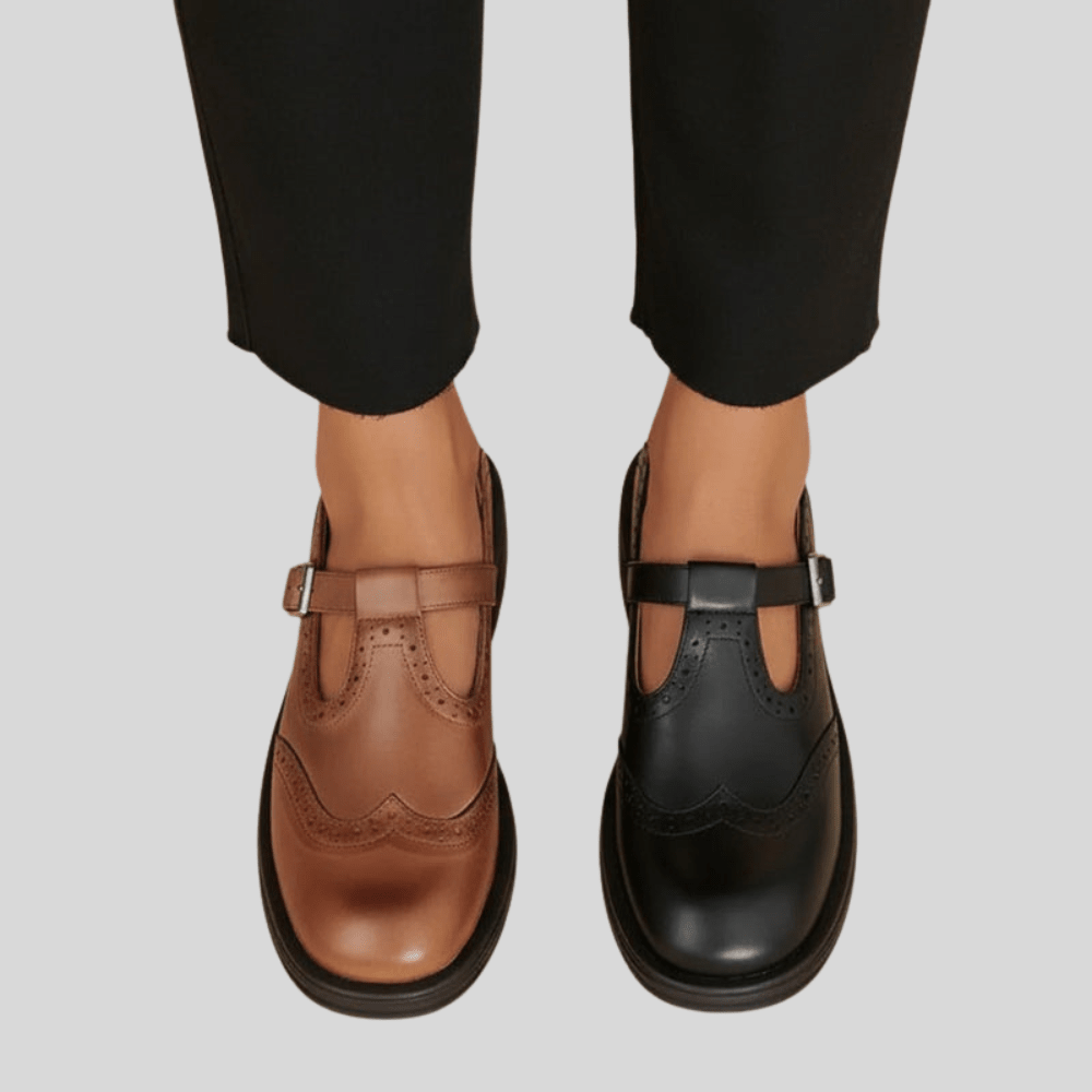 Vintage Mary Jane Shoes with Adjustable Strap