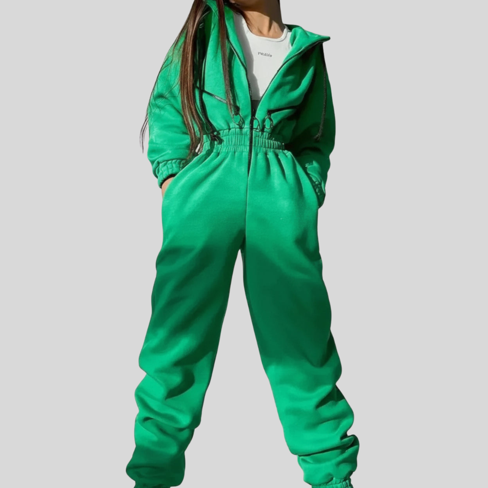Women Long Sleeve Jumpsuit Lined Casual One Piece Outfit
