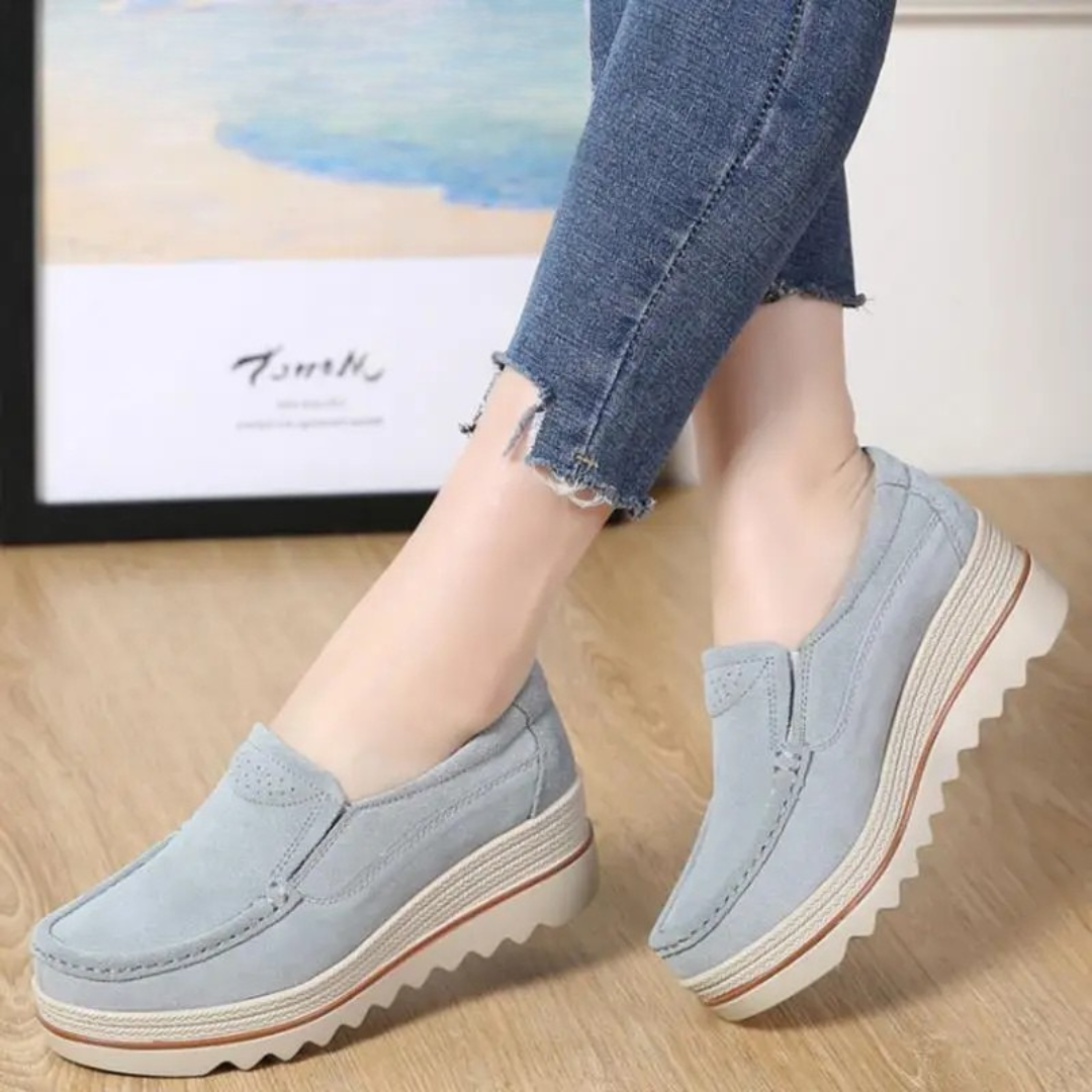 Plateau-Slipper Komfort-Loafer
