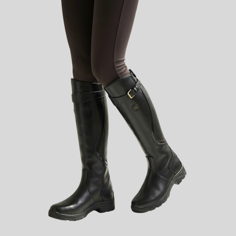 Damen kniehohe Stiefel mit langlebigem Grip, wasserdicht, lässige Outdoor-Schuhe