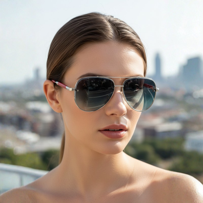 Damen Piloten-Sonnenbrille UV-Schutz Leichter Rahmen Für den Alltag