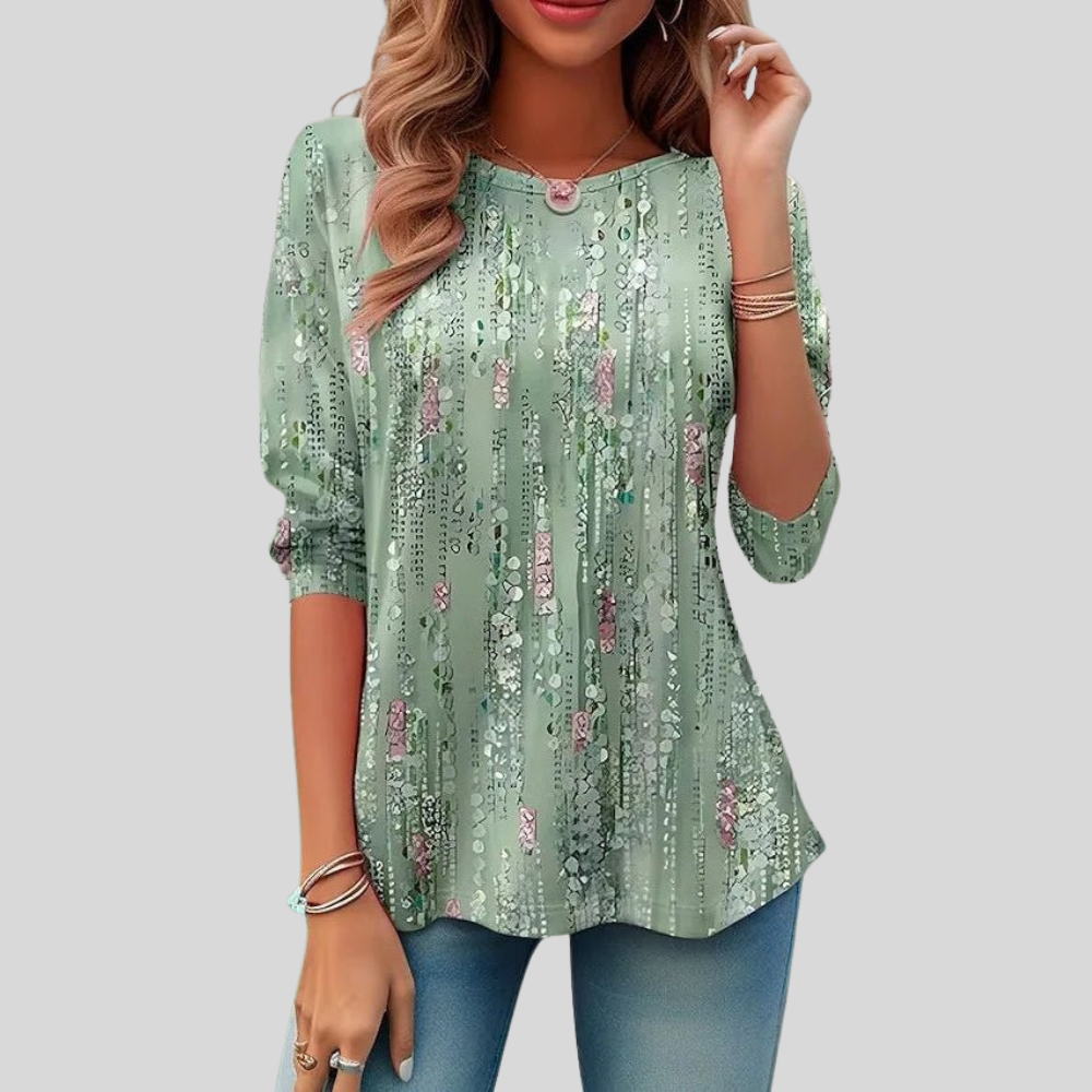 Women's Loose Fit Three Quarter Sleeve Party Blouse