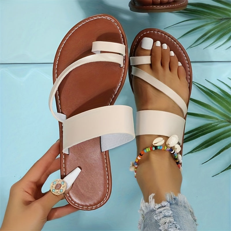 Elegante Ledersandalen mit offenem Zehenbereich