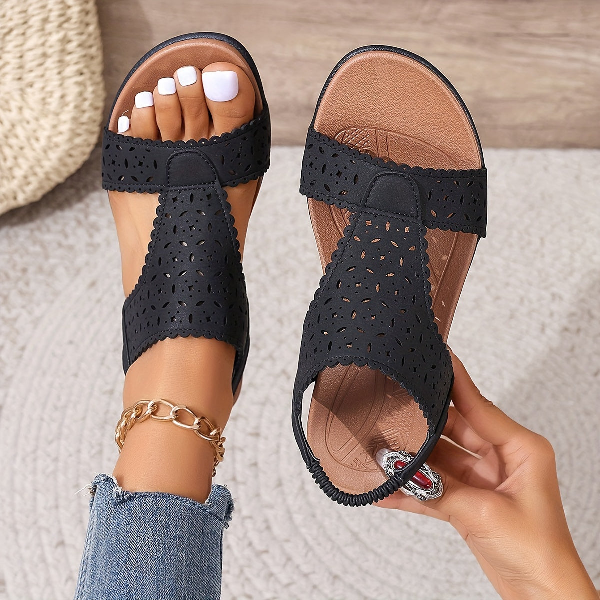 Ledersandalen mit weicher Sohle für den Alltag