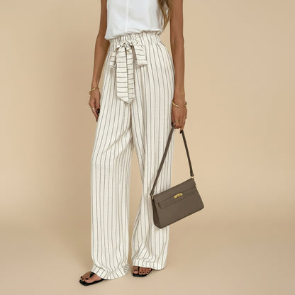 High Waist Wide Linen Pants