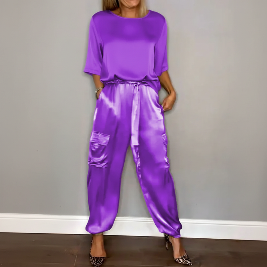 Luxury Women’s Relaxed Chic Two-Piece Set for Effortless Sophisticated Style