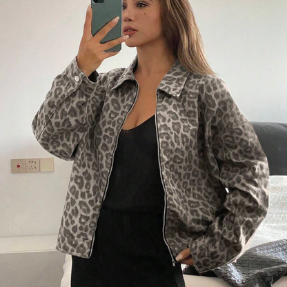 Camo Print Oversized Jacket