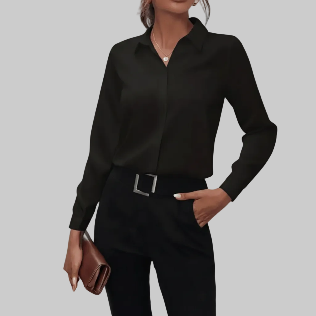 Tailored Button-Up Blouse