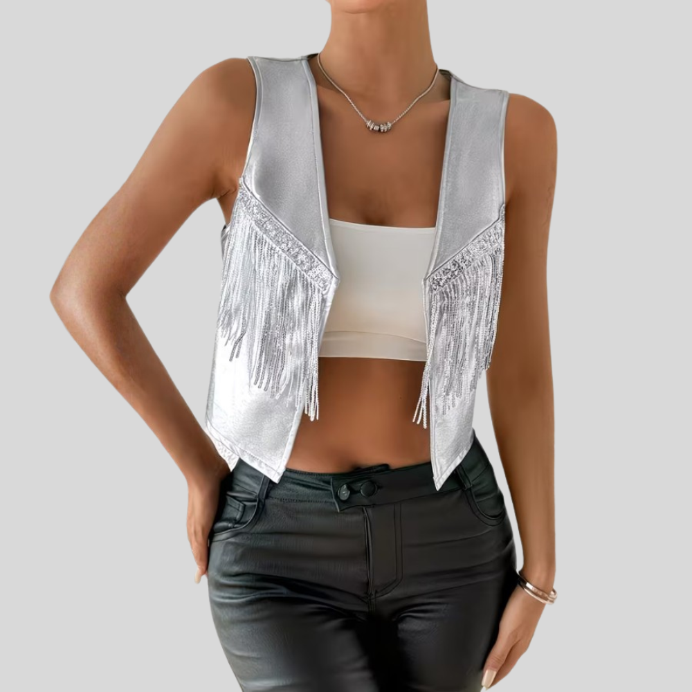 Women's Fringe Sleeveless Party Top