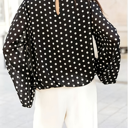Polka Dot Sheer Blouse