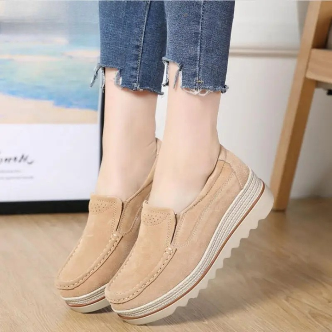 Plateau-Slipper Komfort-Loafer