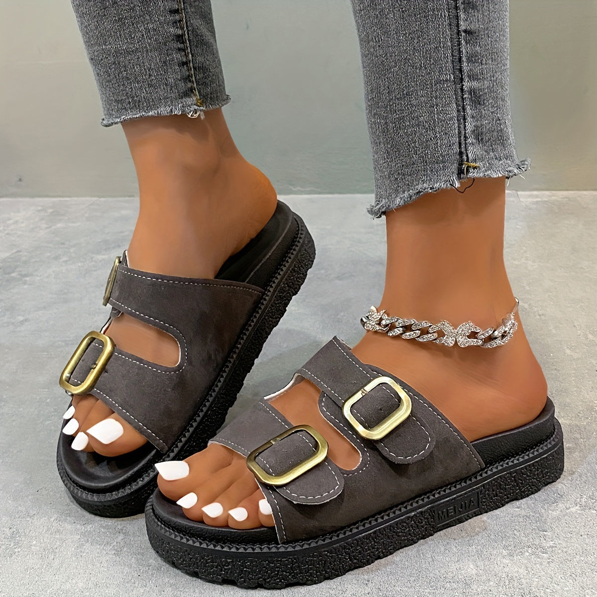 Outdoor-Mode Ledersandalen