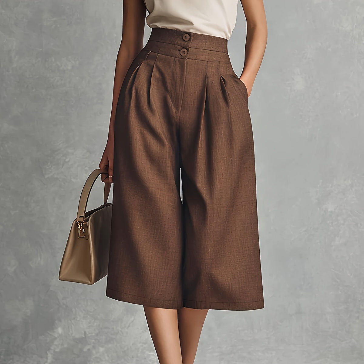 Hoch taillierte Cropped-Sommerhose