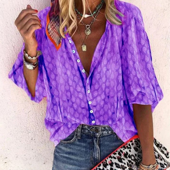 Chic Airy Button Blouse