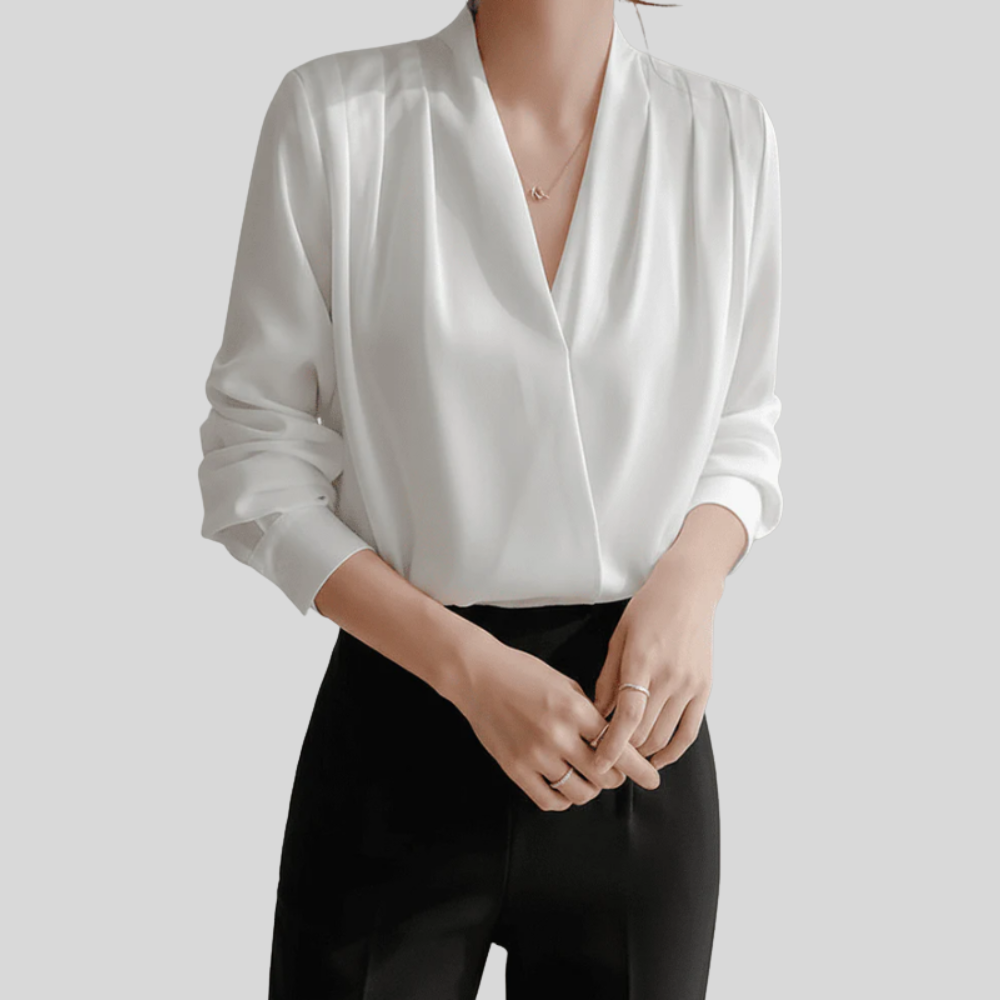 Elegant Wrap Long Sleeve Top