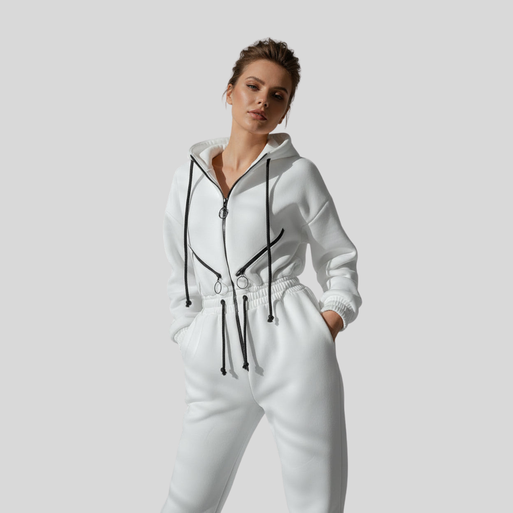 Women Long Sleeve Jumpsuit Lined Casual One Piece Outfit