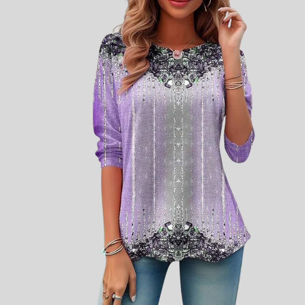 Women's Loose Fit Three Quarter Sleeve Party Blouse