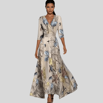 Women Floral Summer Dress A Line Flowing Casual Party Outfit