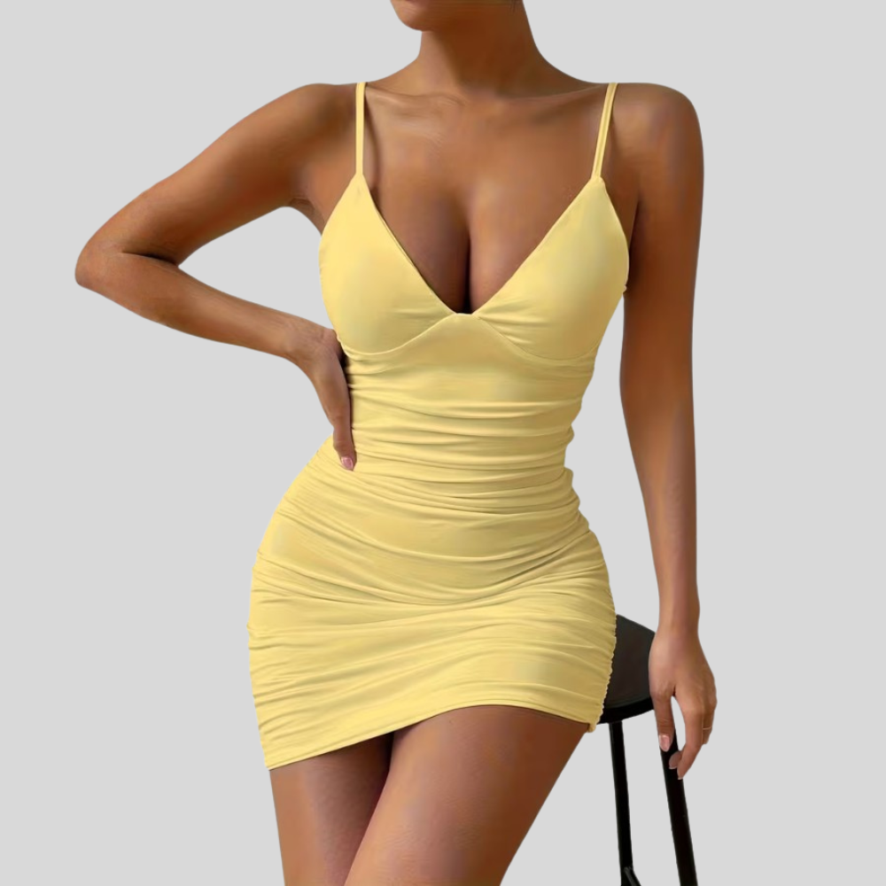 Women Strapless Bodycon Mini Dress Open Back Summer Party Outfit