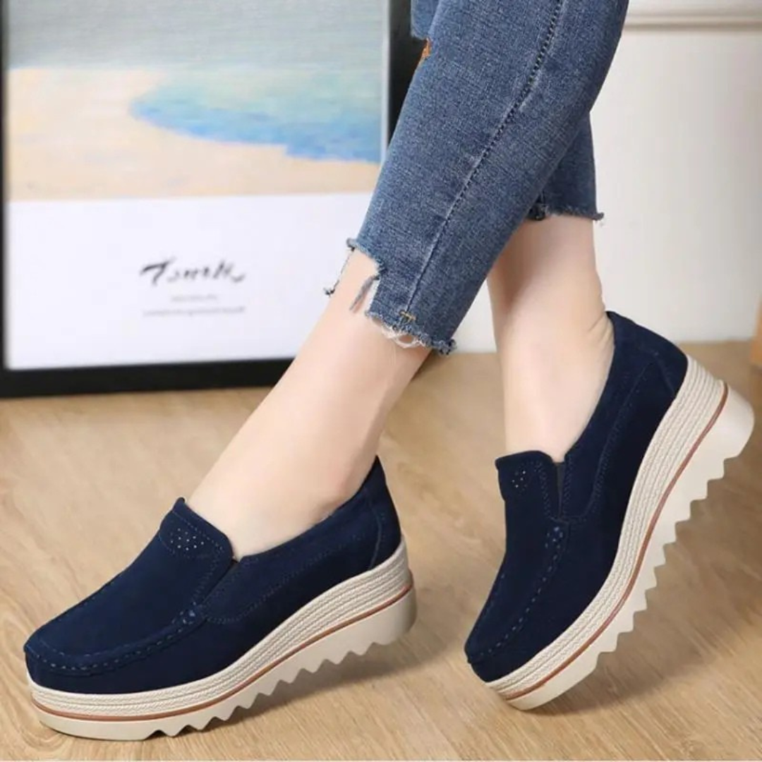 Plateau-Slipper Komfort-Loafer