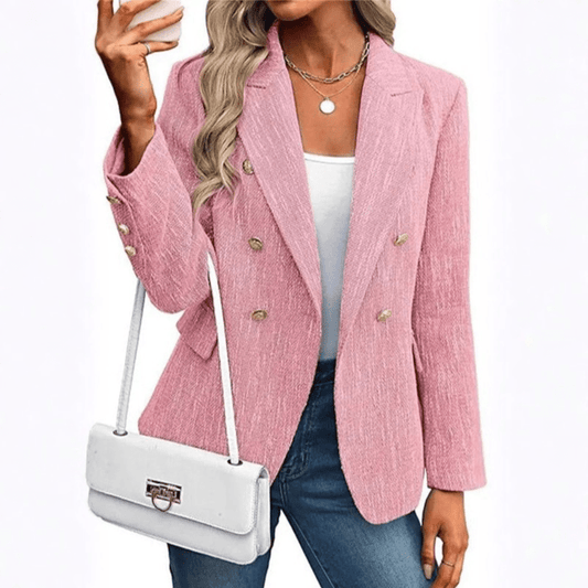 Women Slim Fit Solid Color Office Suit Blazer