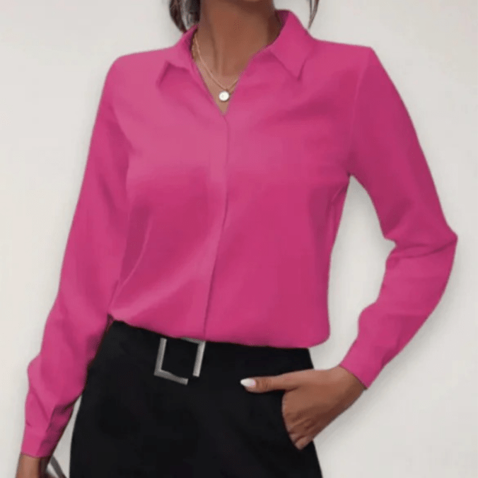 Tailored Button-Up Blouse